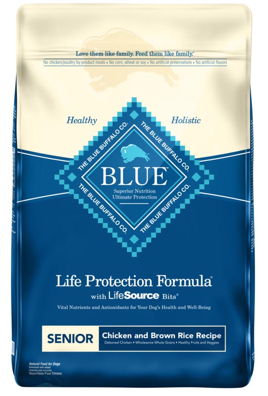 BLUE Life Protection Formula Chicken and Brown Rice Recipe for Senior Dogs, 15 lb
