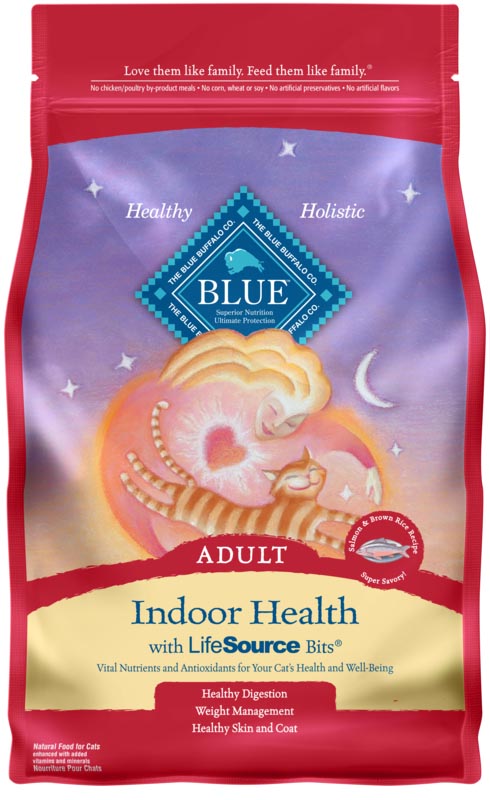 BLUE Indoor Health Salmon & Brown Rice Recipe For Adult Cats, 7 lbs
