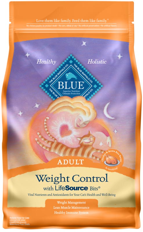 BLUE Weight Control Chicken & Brown Rice Recipe for Adult Cats, 7 lb