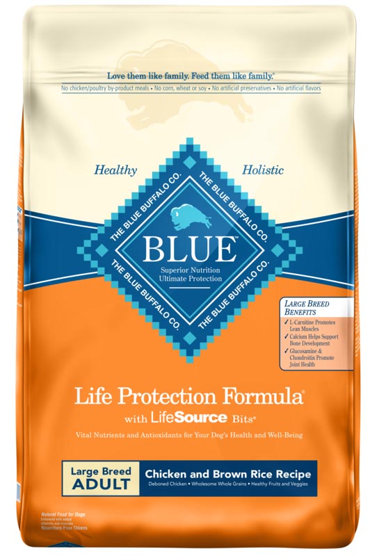 BLUE Life Protection Formula Chicken and Brown Rice Recipe for Large Breed Adult Dogs, 30 lb