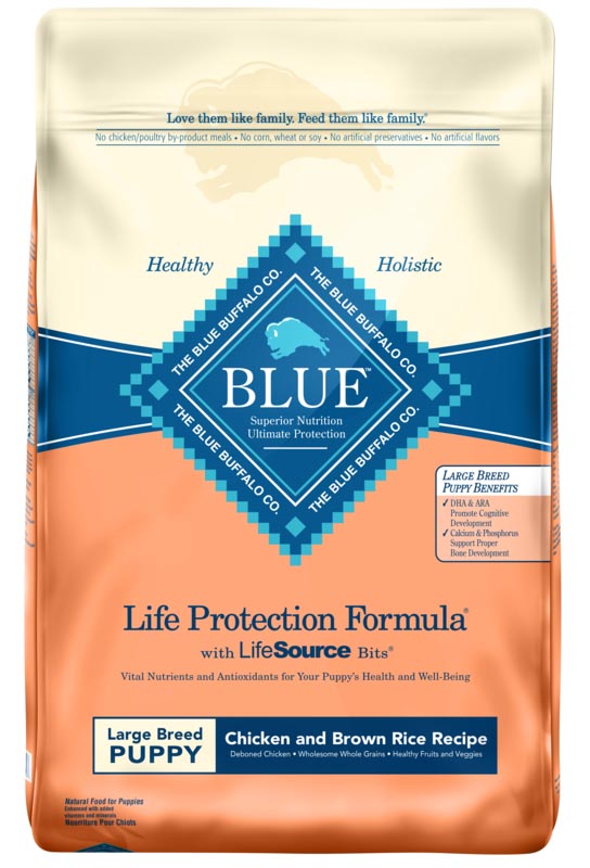 BLUE Life Protection Formula Chicken and Brown Rice Recipe for Large Breed Puppies, 15 lb