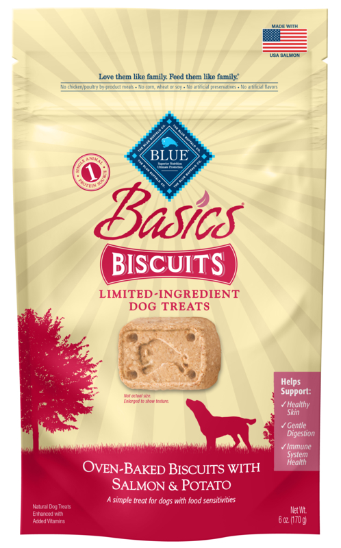 BLUE Basics Salmon & Potato Biscuits Limited Ingredient Biscuits, 6 oz  