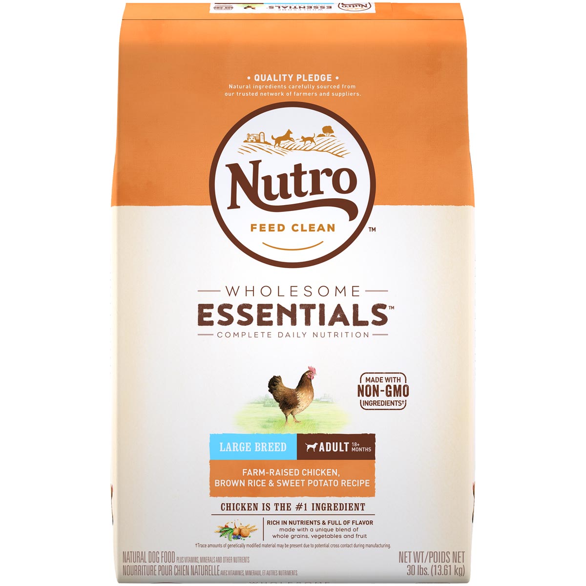 Nutro Wholesome Essentials Large Breed Adult Farm-Raised Chicken, Brown Rice & Sweet Potato Recipe D