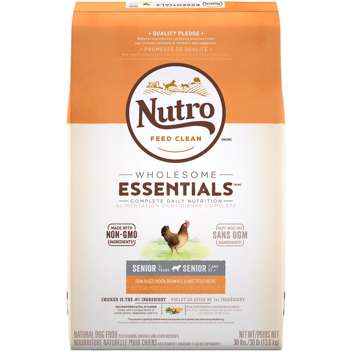 Nutro Feed Clean Wholesome Essentials Farm-Raised Chicken, Brown Rice & Sweet Potato Recipe Senior 7
