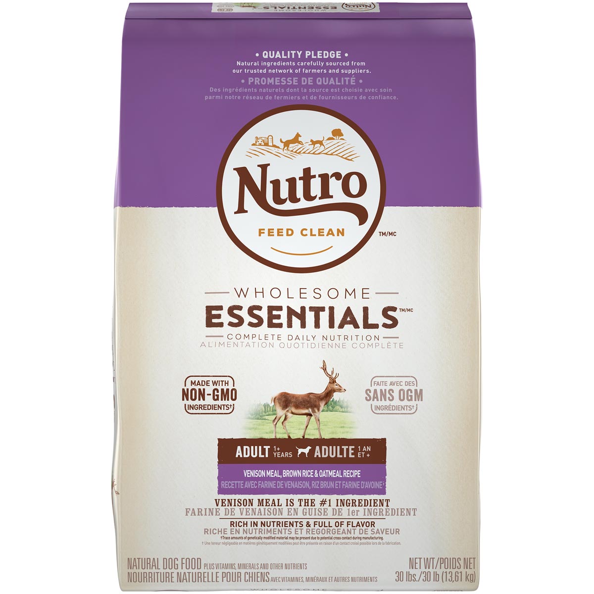 Nutro Wholesome Essentials Venison Meal, Brown Rice & Oatmeal Recipe Adult