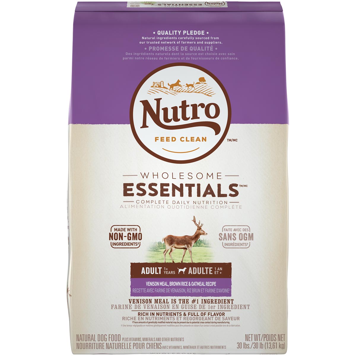 Nutro Wholesome Essentials Adult Venison Meal, Brown Rice and Oatmeal Dry Dog Food