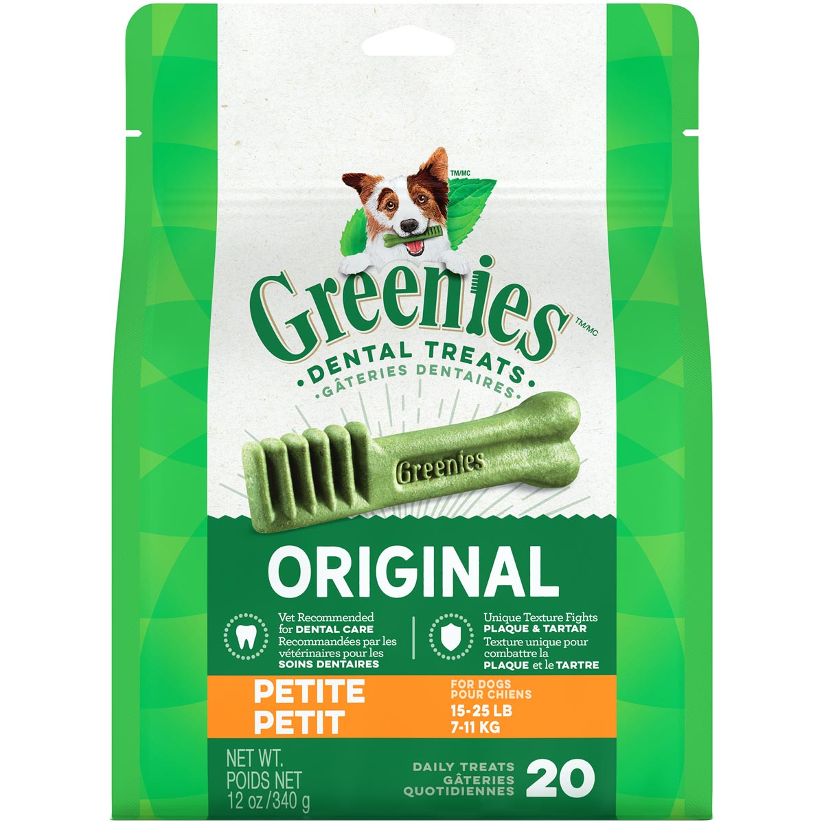 Greenies Dental Treats Original Petite Dog Treats 12 oz. Bag
