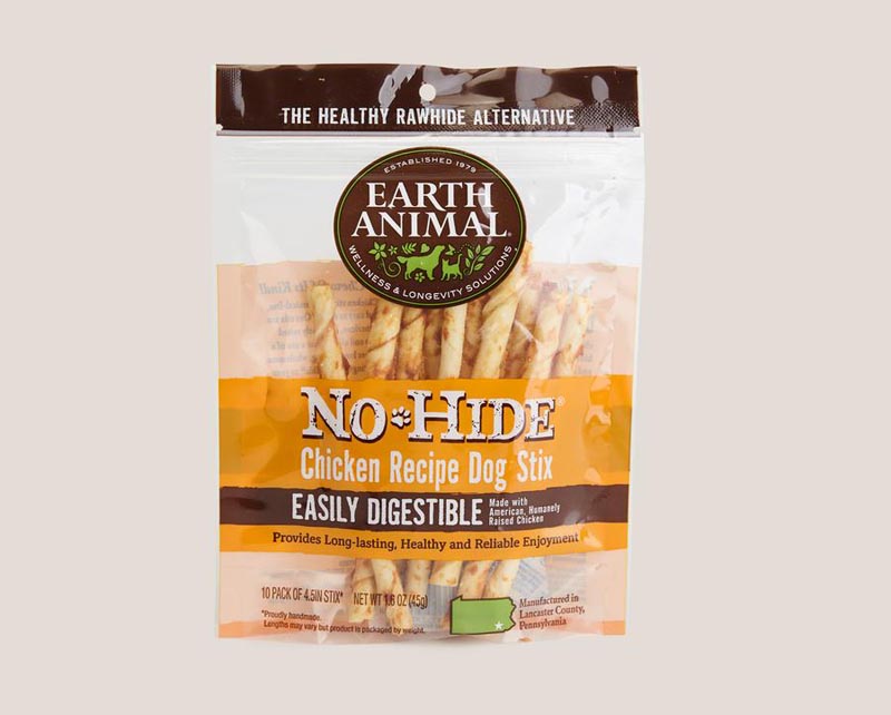 Earth Animal Chicken No-Hide STIX, 10 pack