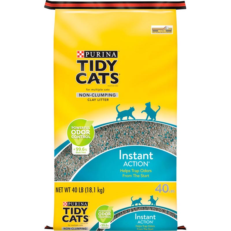 Purina Tidy Cats Non Clumping Cat Litter; Instant Action Low Tracking Cat Litter - 40 lb. Bag