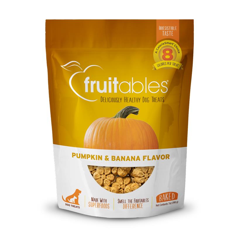 Fruitables Pumpkin & Banana Baked Dog Treats, 7 oz