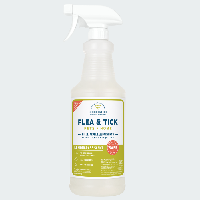 Wondercide Lemongrass Natural Flea & Tick Spray for Pets + Home, 32 oz