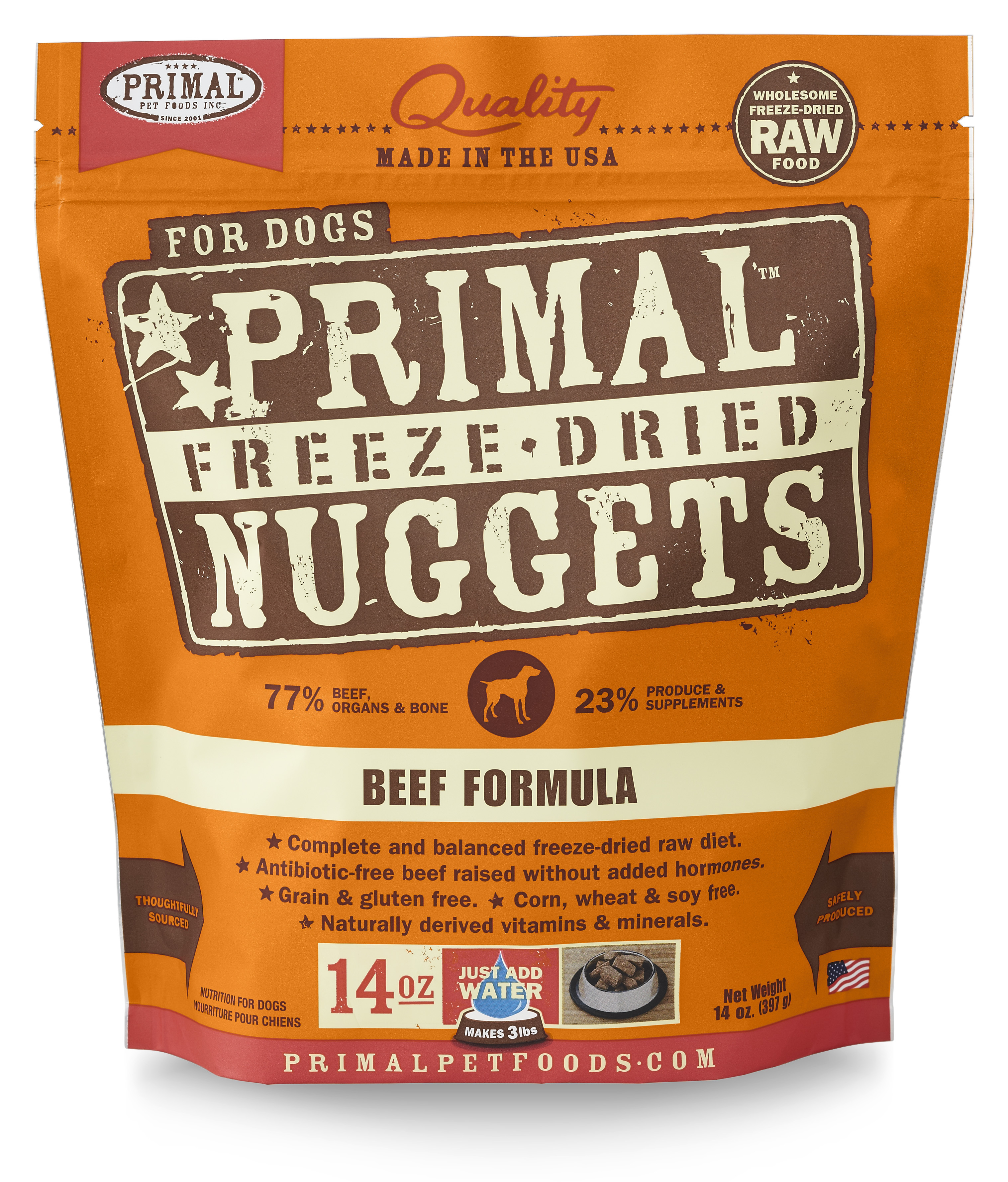 Primal Raw Freeze-Dried Canine Beef Formula, 14 oz