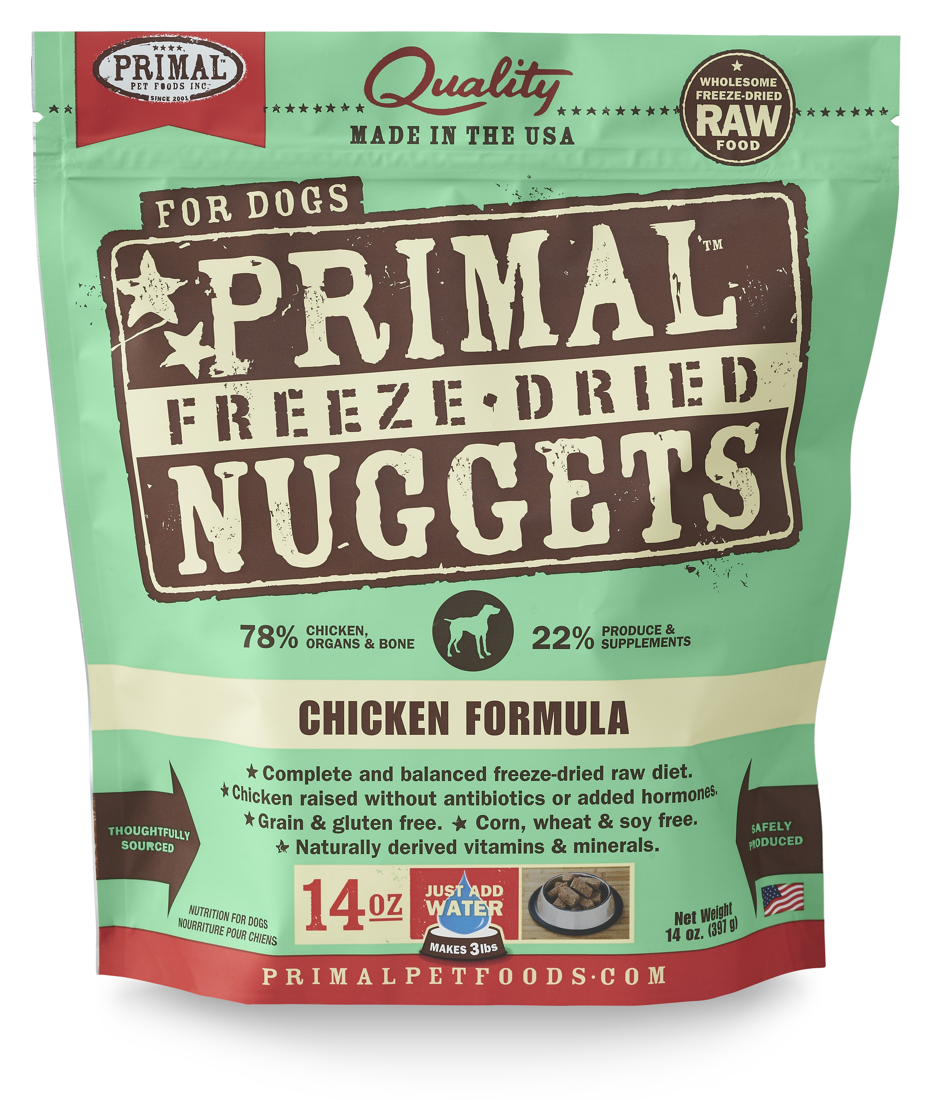 Primal Raw Freeze-Dried Canine Chicken Formula, 14 oz