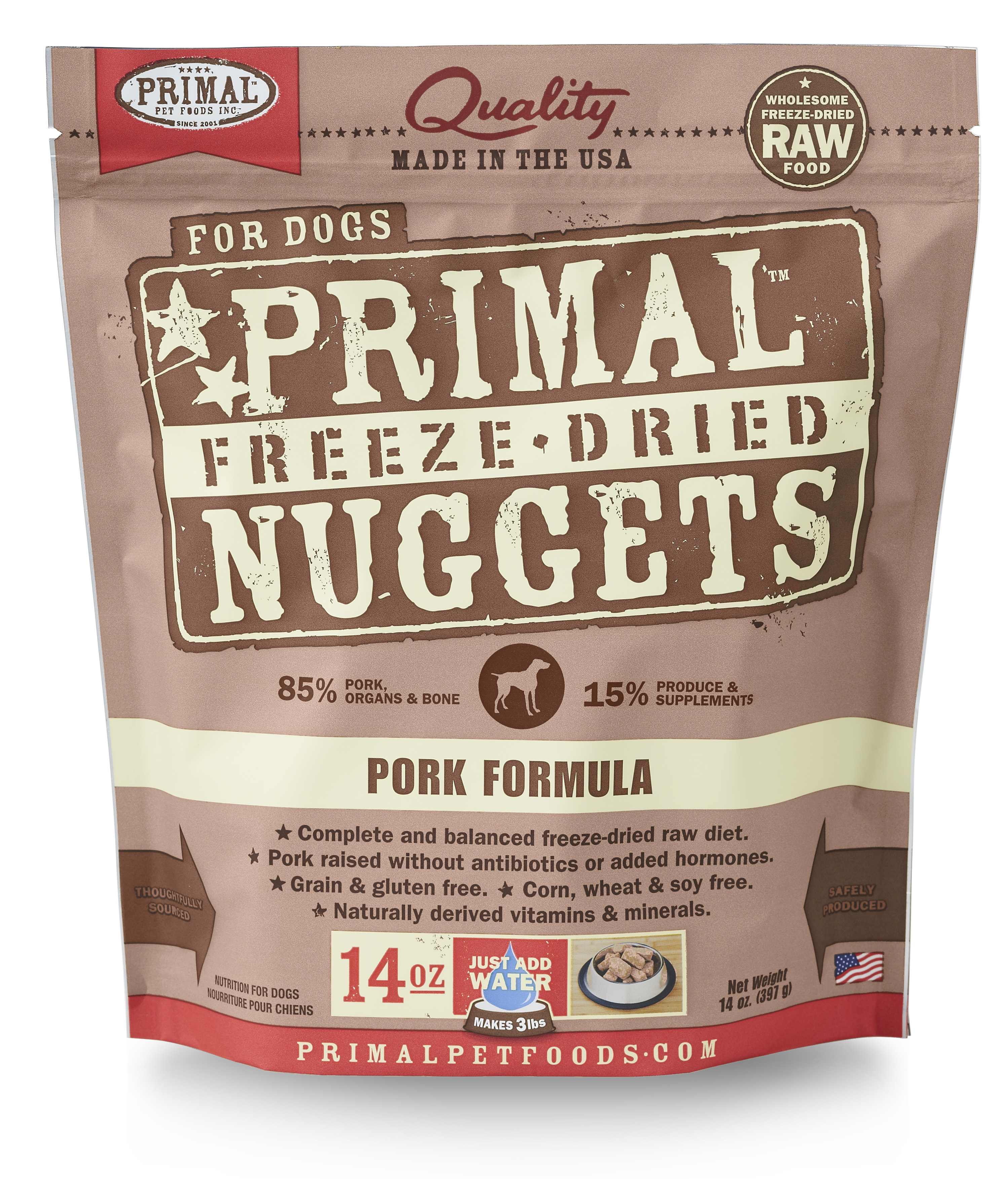 Primal Raw Freeze-Dried Canine Pork Formula, 14 oz