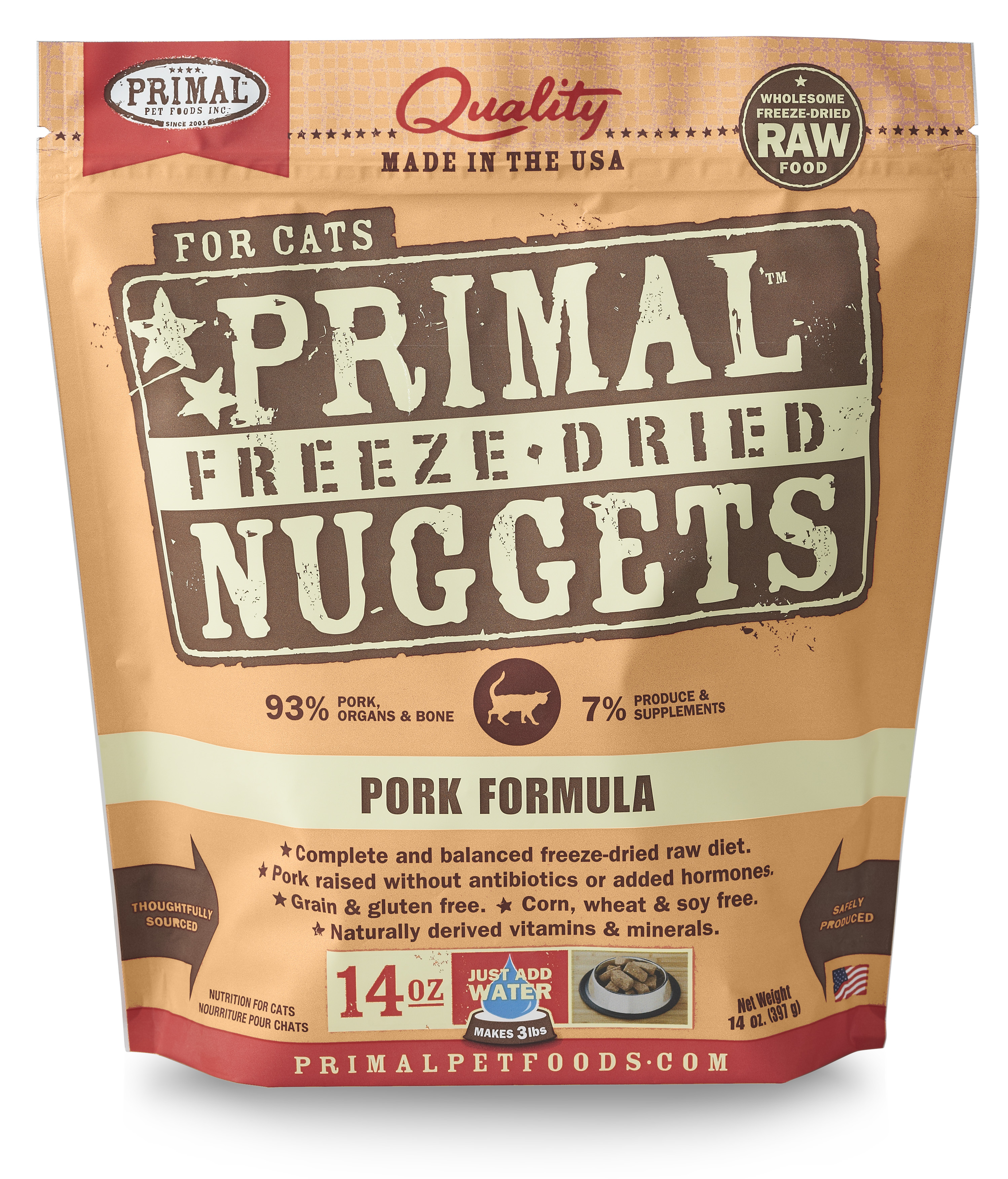 Primal Raw Freeze-Dried Feline Pork Formula, 14 oz