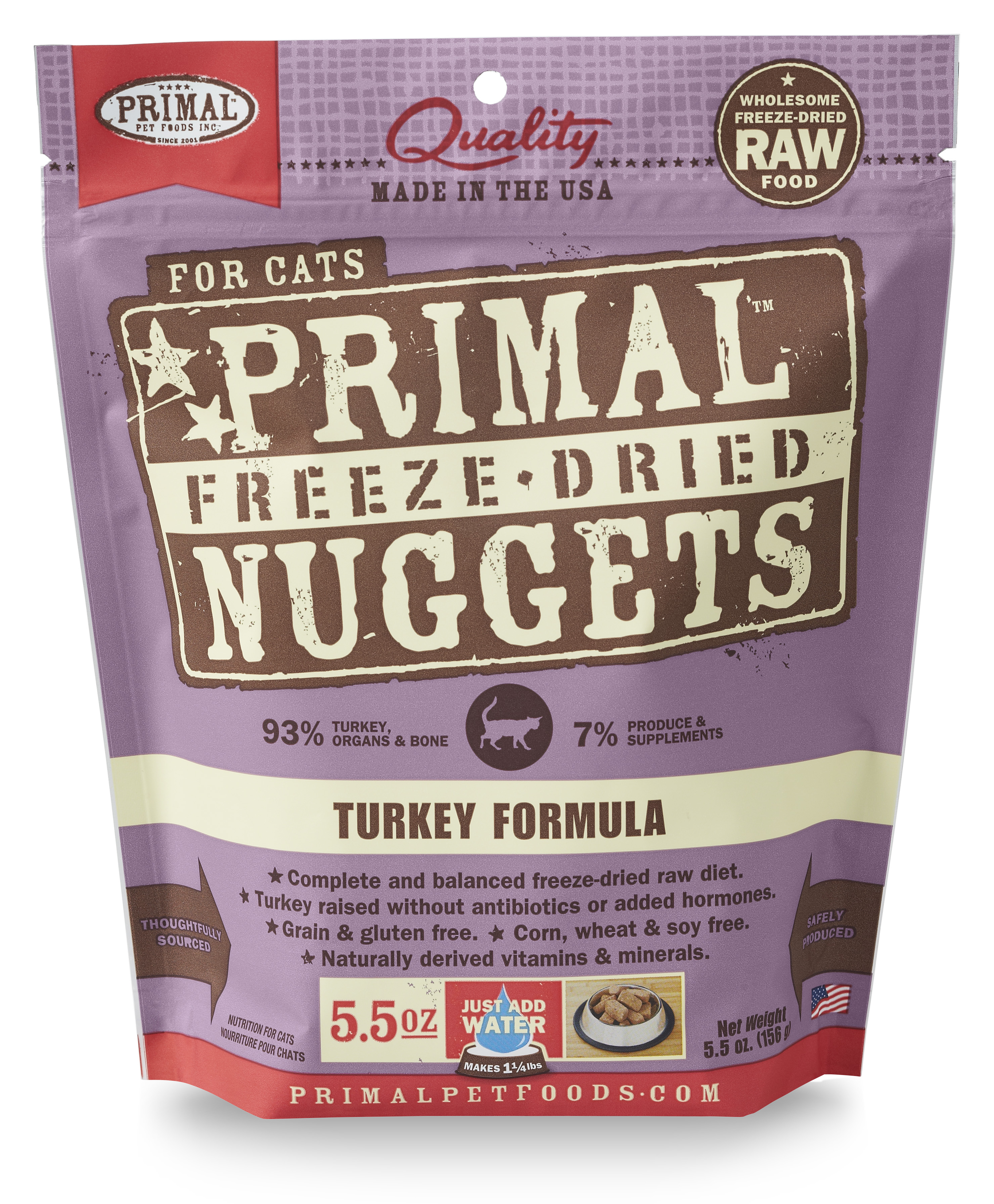 Primal Raw Freeze-Dried Feline Turkey Formula, 5.5 oz