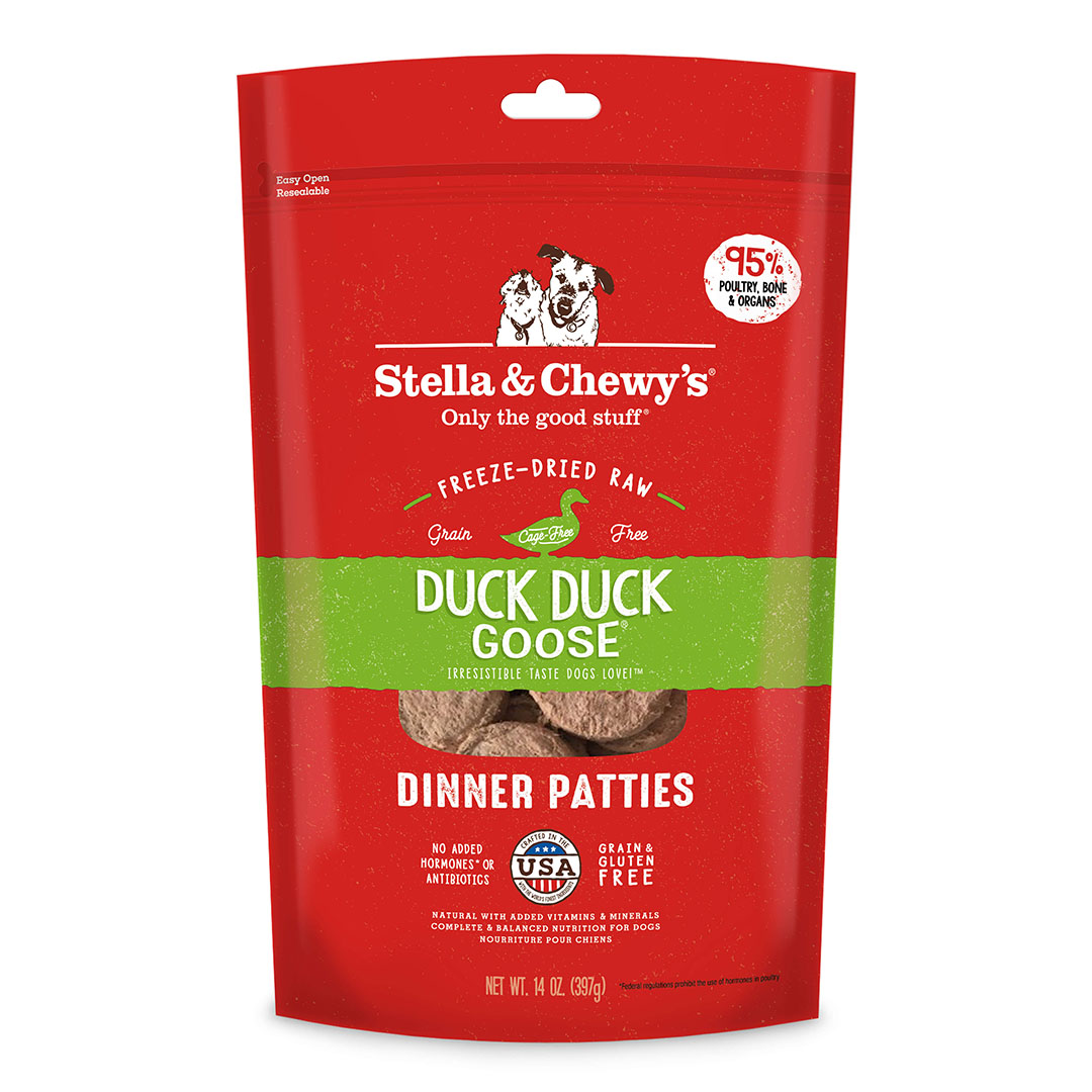 Stella & Chewy's Duck Duck Goose Freeze-Dried Raw Dinner Patties, 14 oz