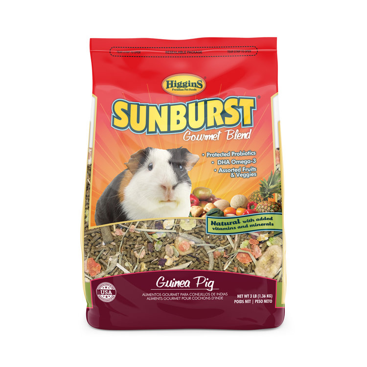 Sunburst Gourmet Blend Guinea Pig Food, 3 lbs
