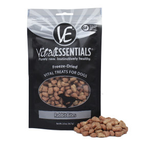 Vital Essentials Rabbit Bites Freeze-Dried Treats for Dogs, 2 oz