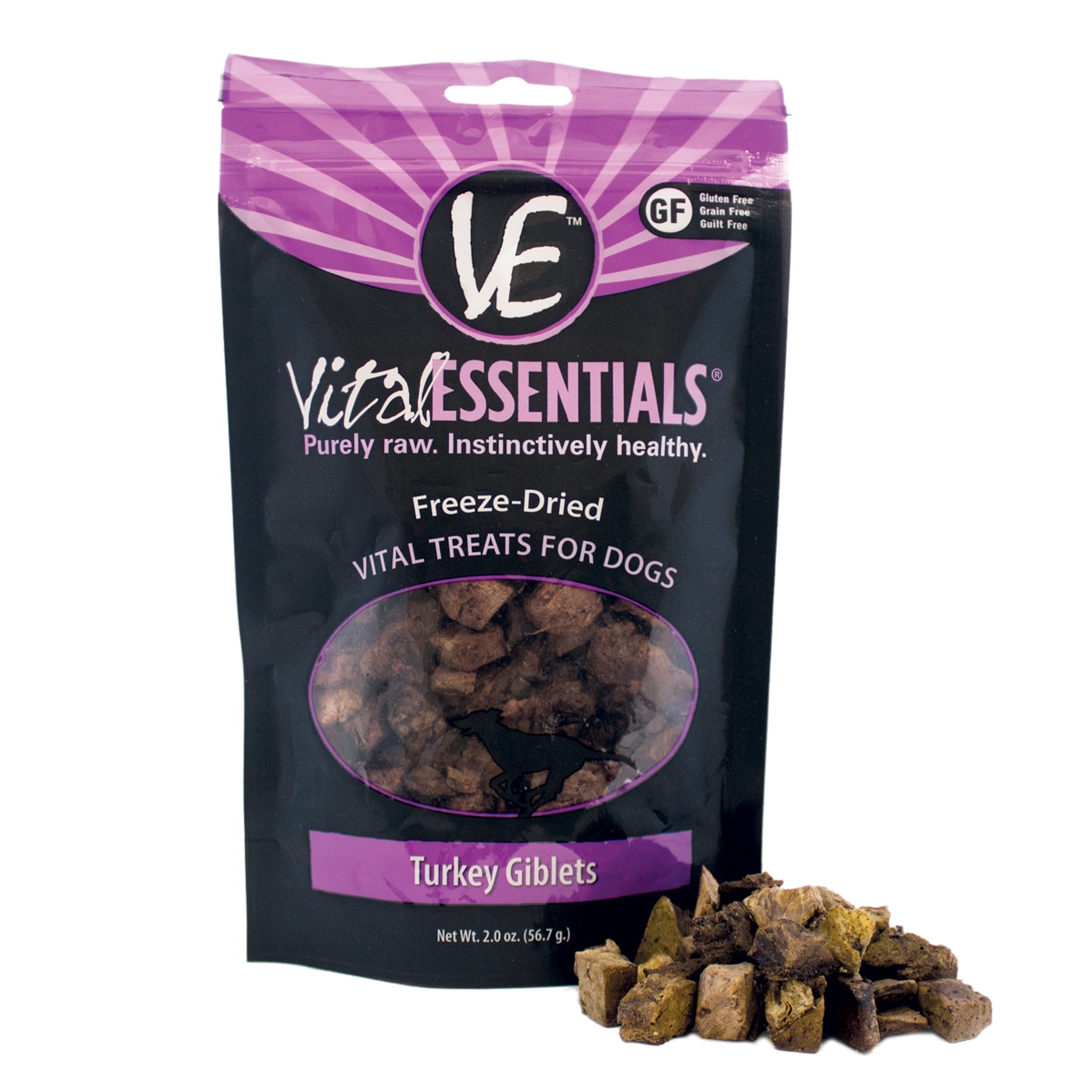 Vital Essentials Turkey Giblets Freeze-Dried Treats for Dogs, 2 oz