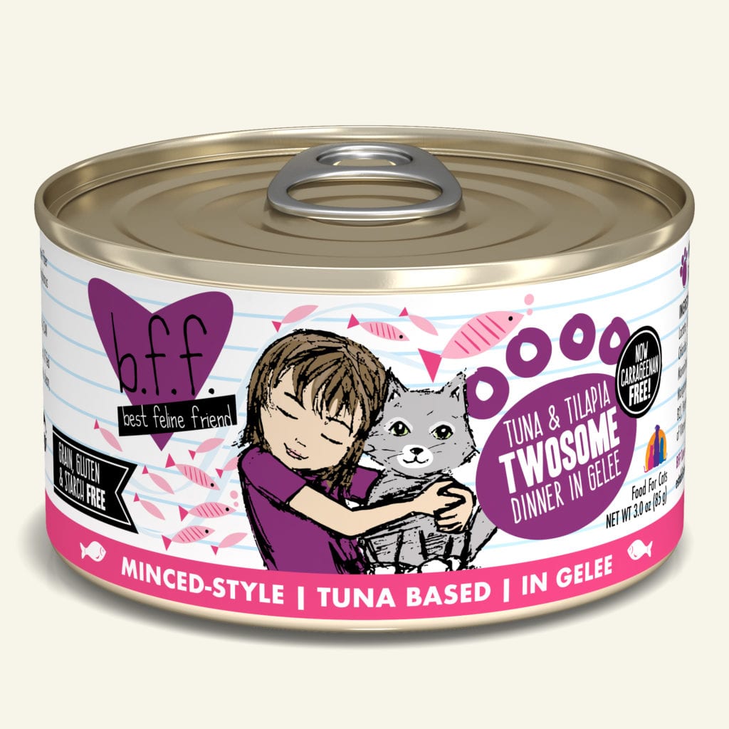 Weruva b.f.f. Tuna & Tilapia Twosome Cat Food, 3 oz