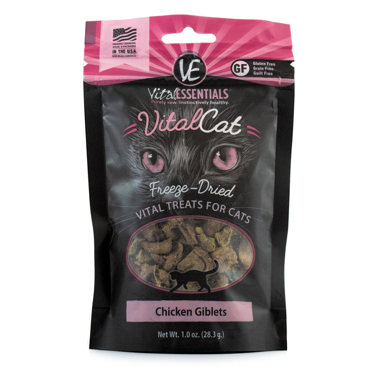 Vital Essentials Chicken Giblets Freeze-Dried Treats for Cats, 1 oz