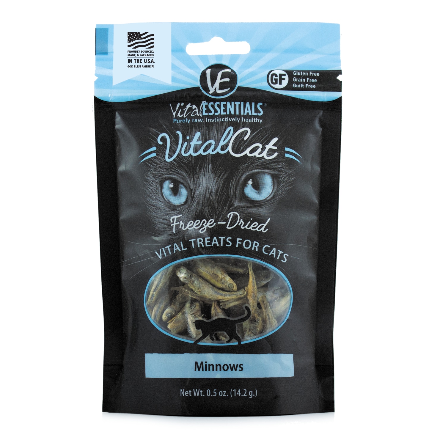 Vital Essentials Minnows Freeze-Dried Treats for Cats, .5 oz