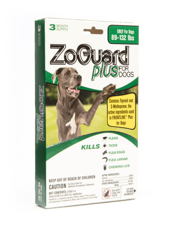 ZoGuard Plus For Dogs 88-132 lbs, 3 dose