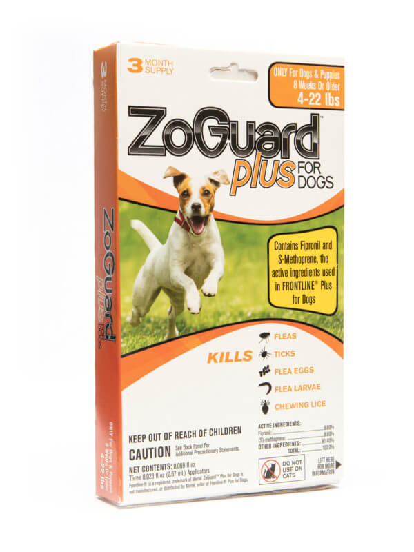 ZoGuard Plus For Dogs 4-22 lbs, 3 dose