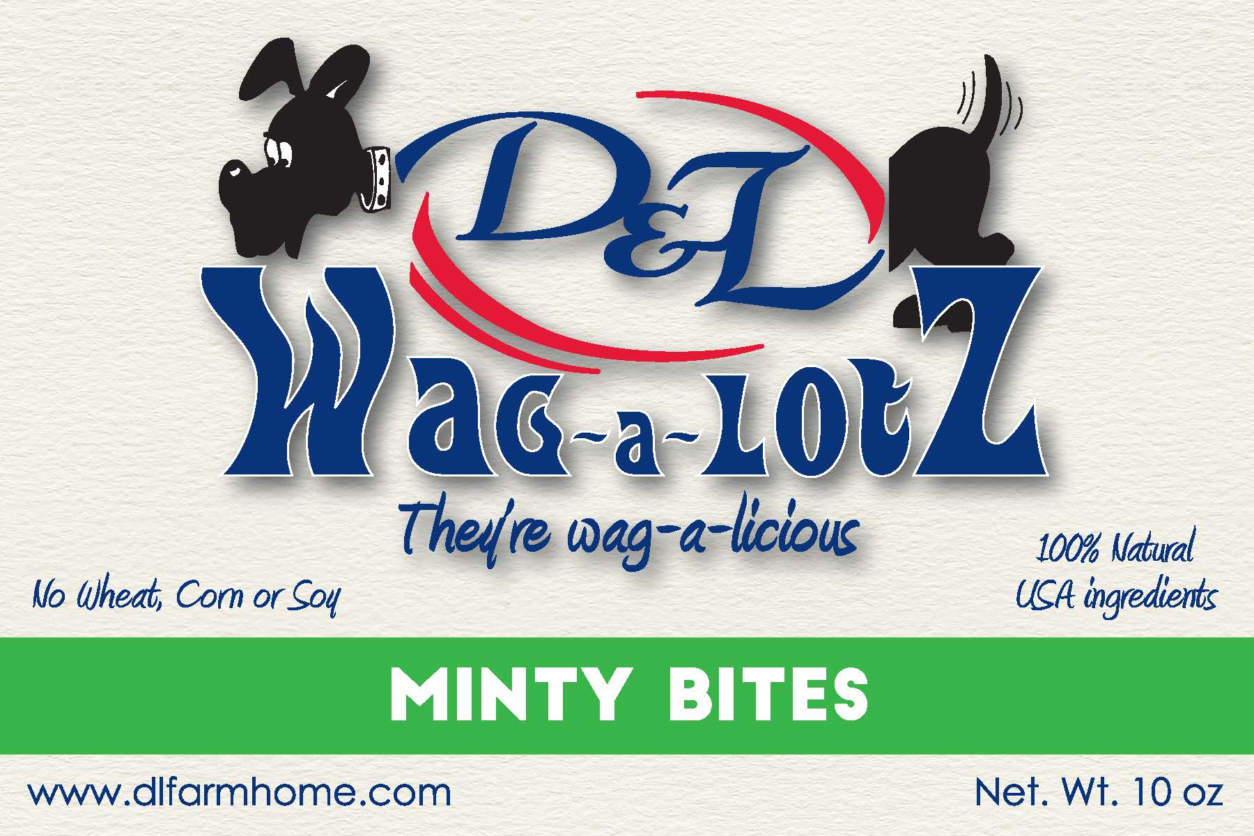 D&L Wag-a-LotZ Minty Bites Dog Treats, 10 oz