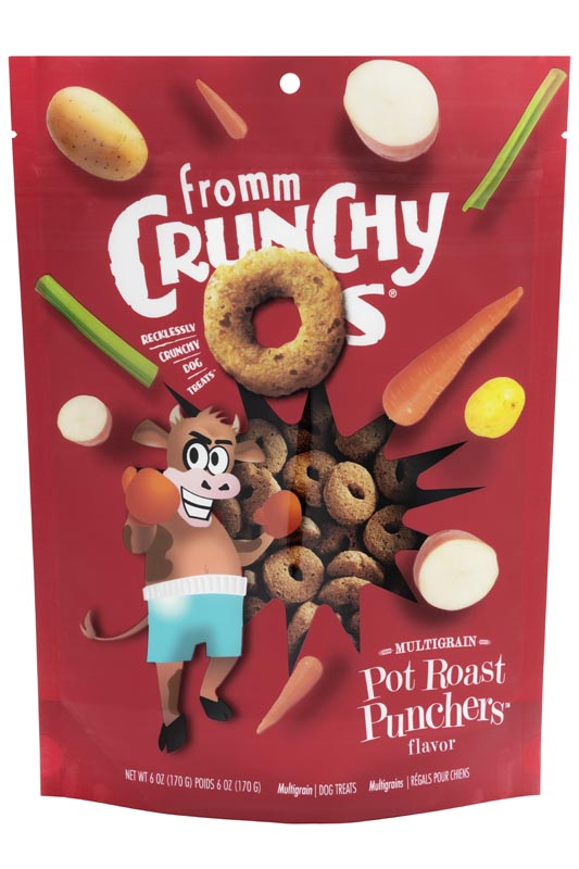 Fromm Crunchy O's Multigrain Pot Roast Punchers Dog Treats, 6 oz