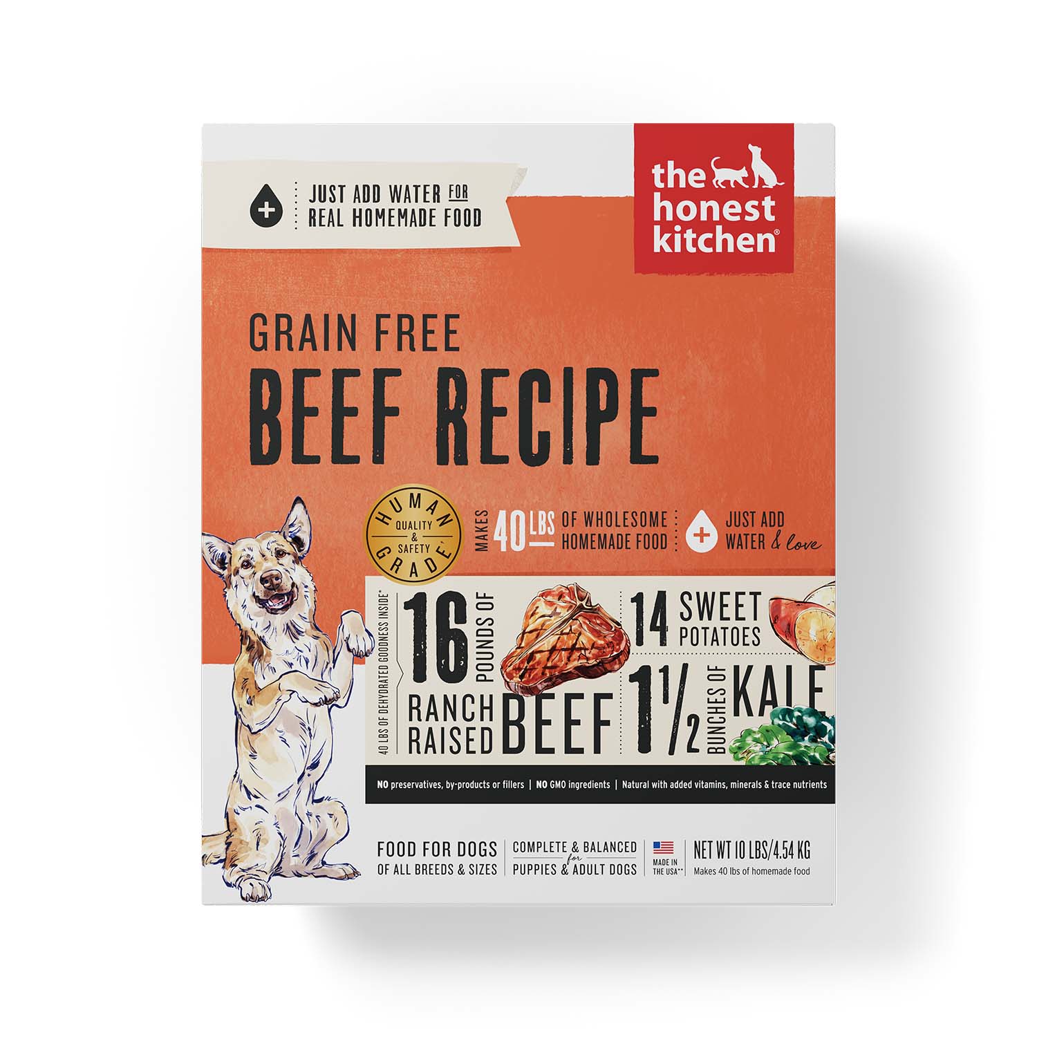 The Honest Kitchen Dehydrated - Grain Free Beef Recipe (Love), 10 lbs
