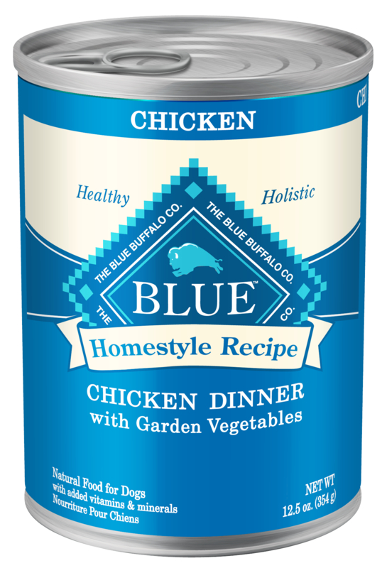 BLUE Homestyle Recipe Chicken Dinner with Garden Vegetables for Adult Dogs, 12.5 oz