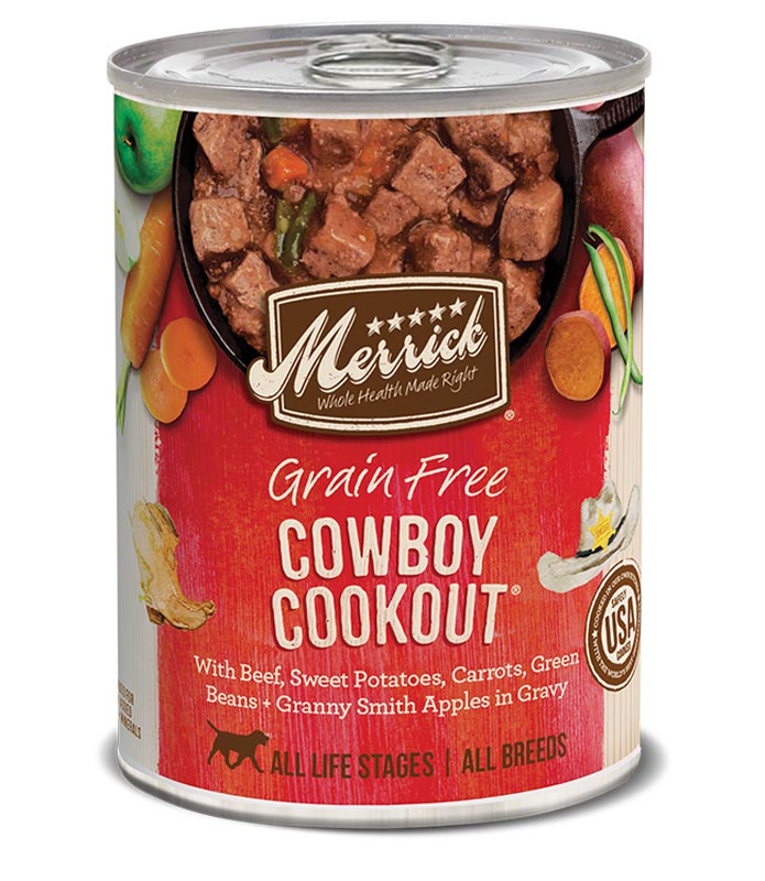 Merrick Grain Free Cowboy Cookout in Gravy for All Life Stages, 13 oz