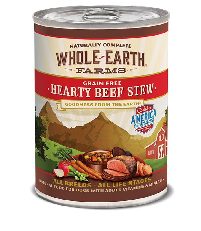 Whole Earth Farms Grain Free Hearty Beef Stew for All Life Stages, 12.7 oz