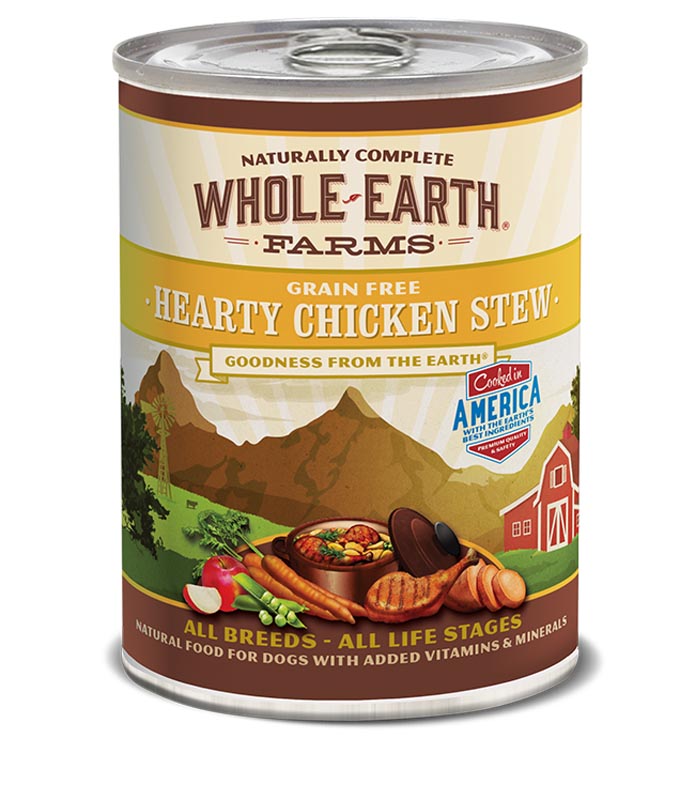Whole Earth Farms Grain Free Hearty Chicken Stew for All Life Stages, 12.7