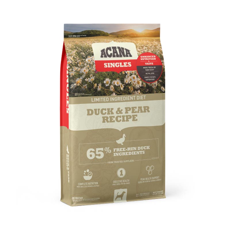 Acana Singles Duck & Pear Recipe for Dogs, 25 lb