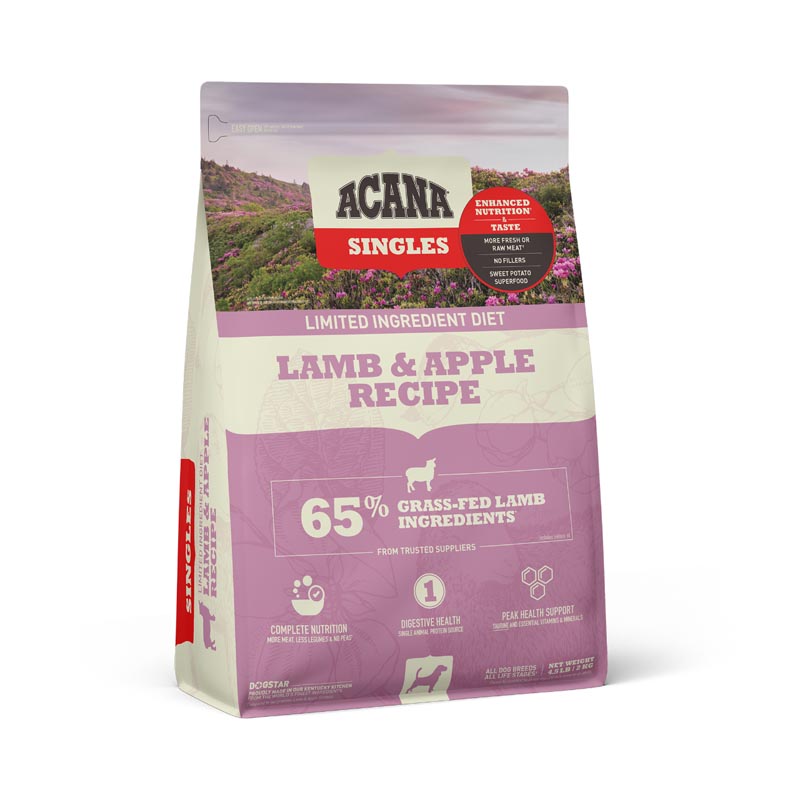 Acana Singles Lamb & Apple Dog Food, 4.5 lbs