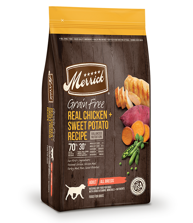 Merrick Grain Free Real Chicken & Sweet Potato Recipe Dog Food, 25 lbs