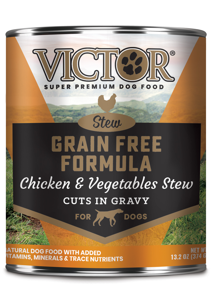 VICTOR Grain Free Cuts in Gravy with Chicken and Vegetables Stew, 13 oz