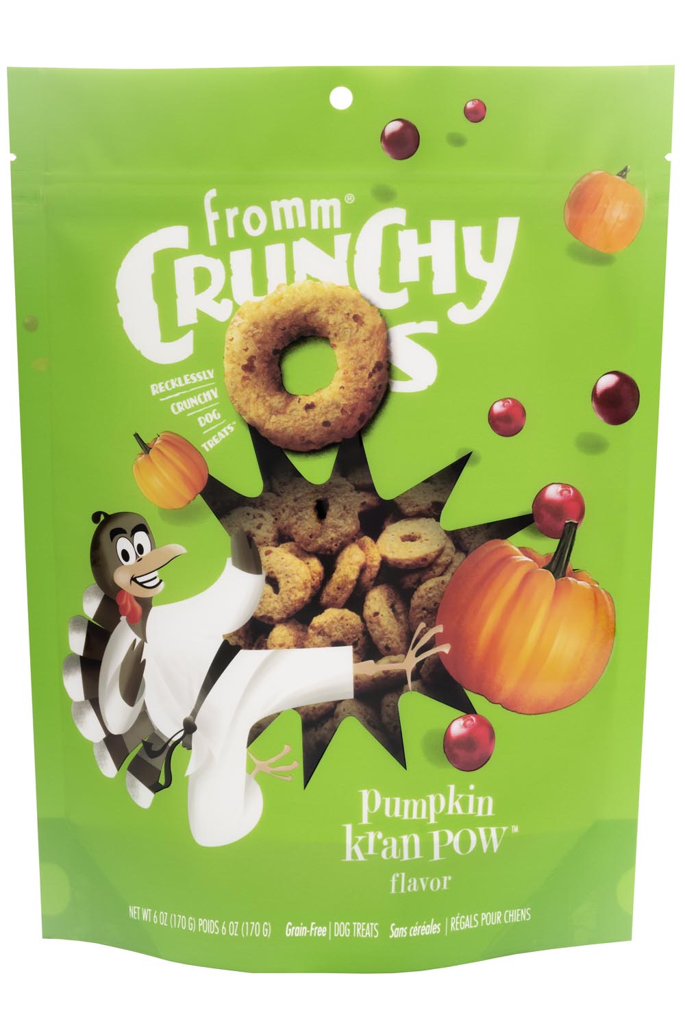Fromm Crunchy O's Pumpkin Kran Pow Flavor Dog Treats, 6 oz