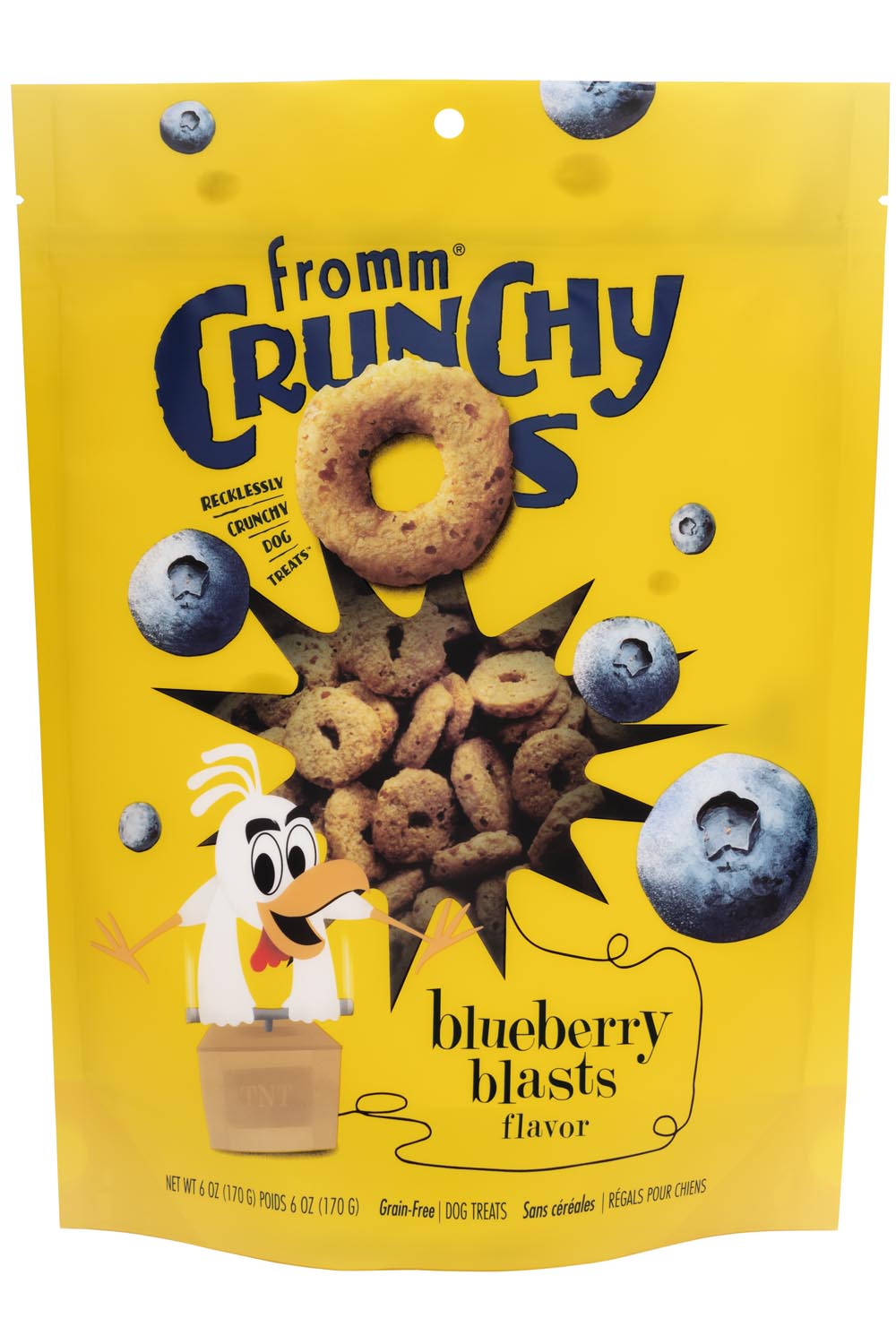 Fromm Crunchy O's Blueberry Blasts Flavor Dog Treats, 6 oz