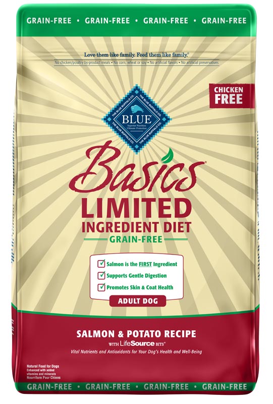BLUE Basics Grain-Free Salmon & Potato Recipe For Adult Dogs, 11 lbs
