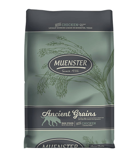 Muenster Ancient Grains with Chicken Dog Food, 30 lbs