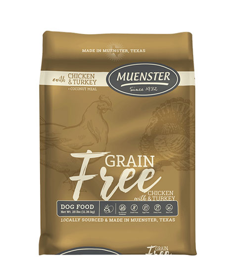 Muenster Grain Free with Chicken & Turkey Dog Food, 25 lbs
