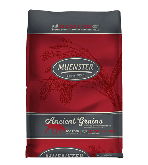 Muenster Ancient Grains with Chicken & Pork Dog Food, 30 lbs