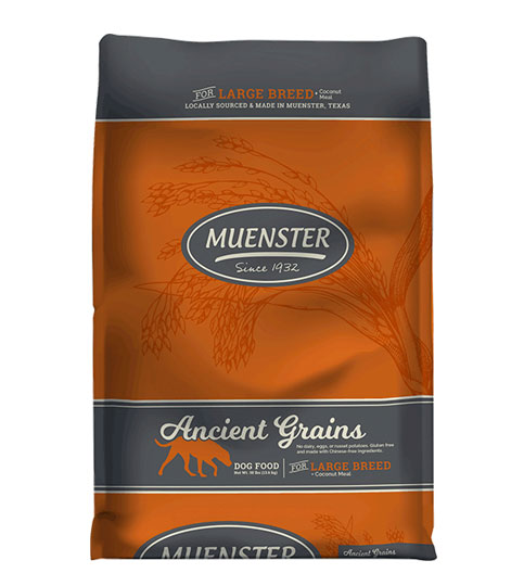 Muenster Ancient Grains for Large Breed Dog Food, 30 lbs
