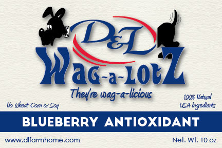 D&L Wag-a-LotZ Blueberry Antioxidant Dog Treats, 10 oz