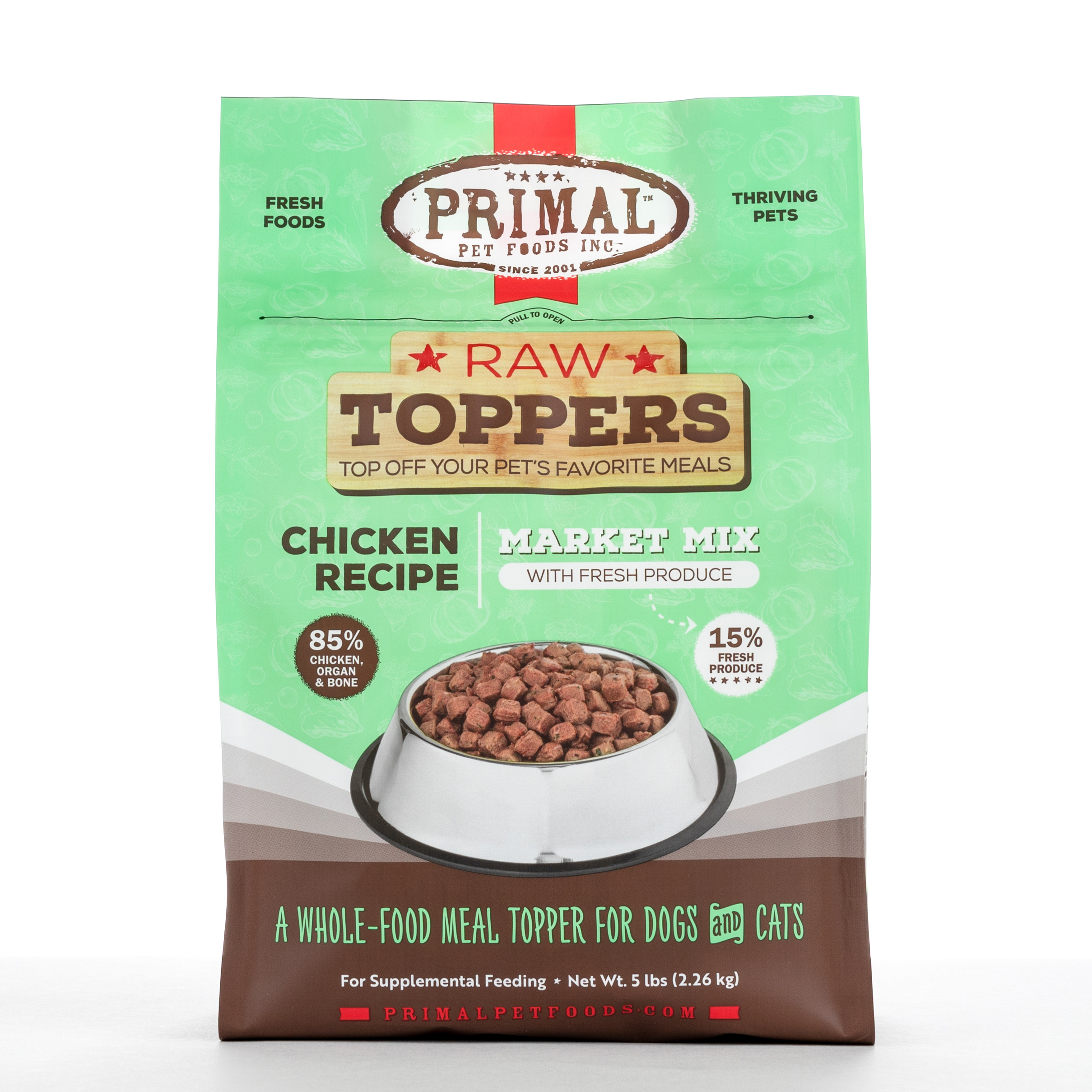 Primal Market Mix Topper - Chicken, 5 lbs
