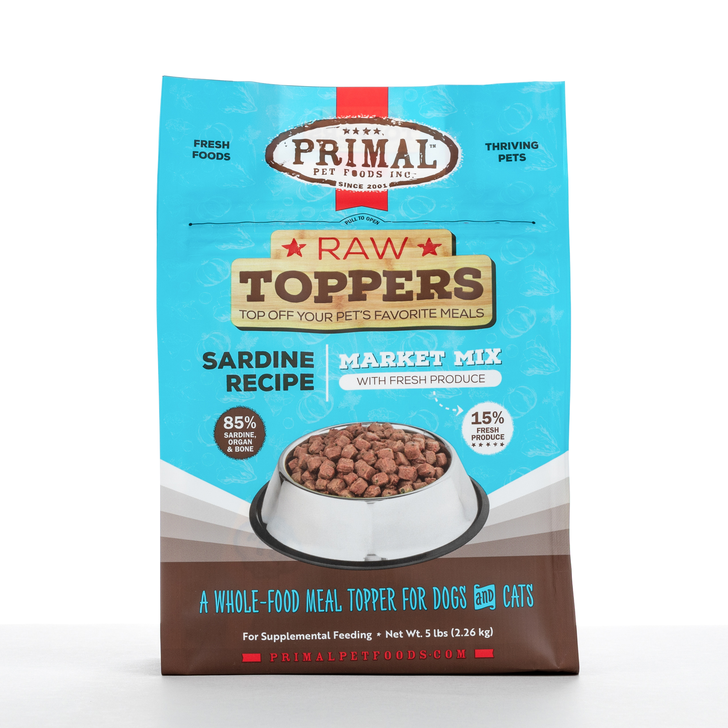 Primal Market Mix Topper - Sardine, 5 lbs